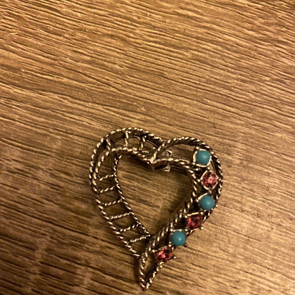 Beautiful heart shaped brooch
